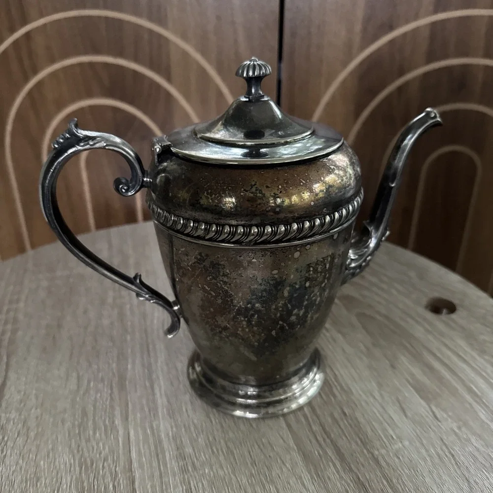 Vintage FEDERAL Silverplate on Copper COFFEE POT Patina